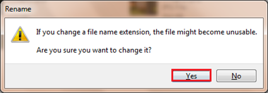 confirm file extension